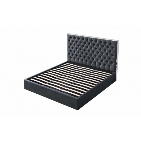 Кровать LBD1704 (160х200) серый с ящиком для белья