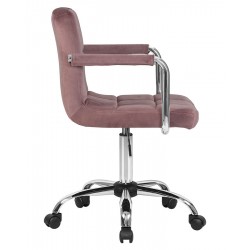 Офисное кресло для персонала DOBRIN TERRY LM-9400 велюр, пудрово-розовый