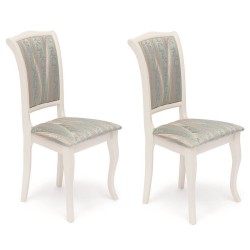 Комплект стульев OPERA слоновая кость/голубой , 2 штуки 