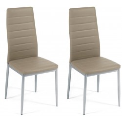 Комплект стульев Tetchair Easy Chair (mod. 24), пепельно-коричневый, ножки серые, 2 шт