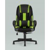 Кресло игровое TopChairs ST-CYBER 9 черный/зеленый