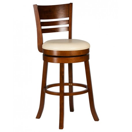 Вращающийся полубарный стул DOBRIN WILLIAM COUNTER LMU-4393 (шоколад, кремовый)