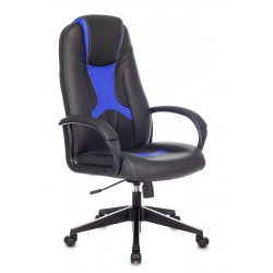 Кресло игровое TopChairs ST-CYBER 8  черный/синий эко.кожа крестовина пластик