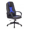 Кресло игровое TopChairs ST-CYBER 8  черный/синий эко.кожа крестовина пластик