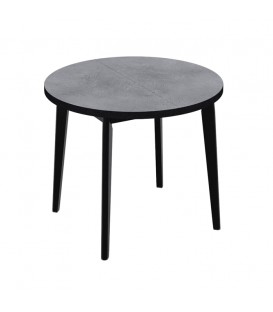 Стол обеденный DOMINIK, черный, бетон портленд