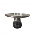 Столик кофейный dahl, D70х42 см, матовый хром/серый