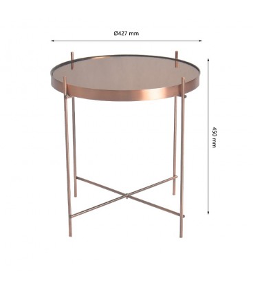 Стол josen, D42,7 см, розовый/медный